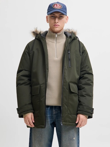 Фото ракурс 1 - Мужская хаки куртка Jack & Jones артикул 12279464 Rosin FW2025