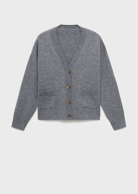 Женский серый кардиган Mango артикул 17065798 94 1 season Фото ракурс 3 - Женский серый кардиган Mango артикул 17065798 94 1 season