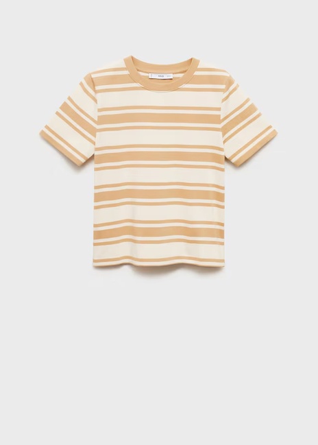 Жіноча коричнева футболка Mango артикул 17081173 30 1 season Фото ракурс 3 - Жіноча коричнева футболка Mango артикул 17081173 30 1 season