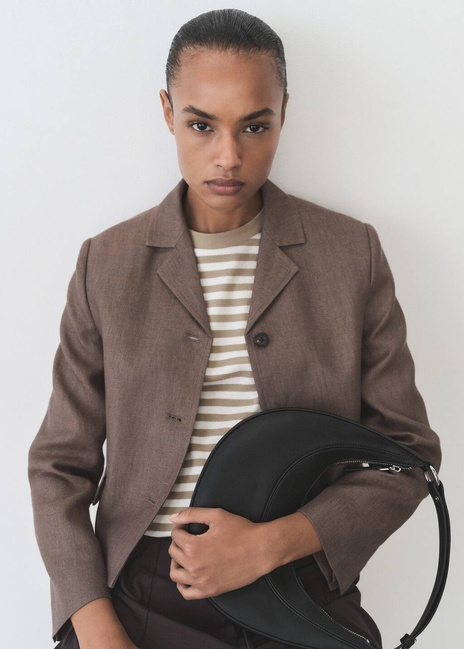 Фото ракурс 5 - Женская хаки футболка Mango артикул 87055759 37 8 season