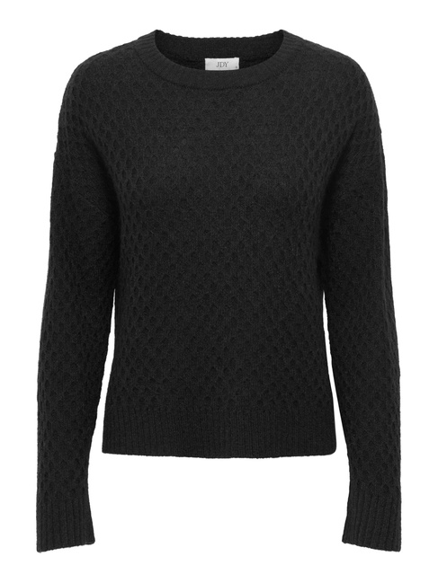 Женский черный джемпер Only артикул 15328356 Black FW2025 Фото ракурс 3 - Женский черный джемпер Only артикул 15328356 Black FW2025