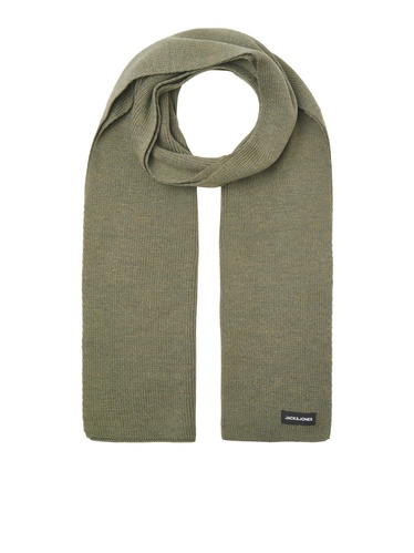 Фото ракурс 1 - Чоловічий зелений шарф Jack & Jones артикул 12098582 DUSTY OLIVE FW2025