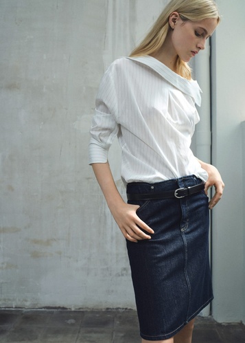 Фото ракурс 1 - Женская синяя юбка Mango артикул 17056744 TS 1 season