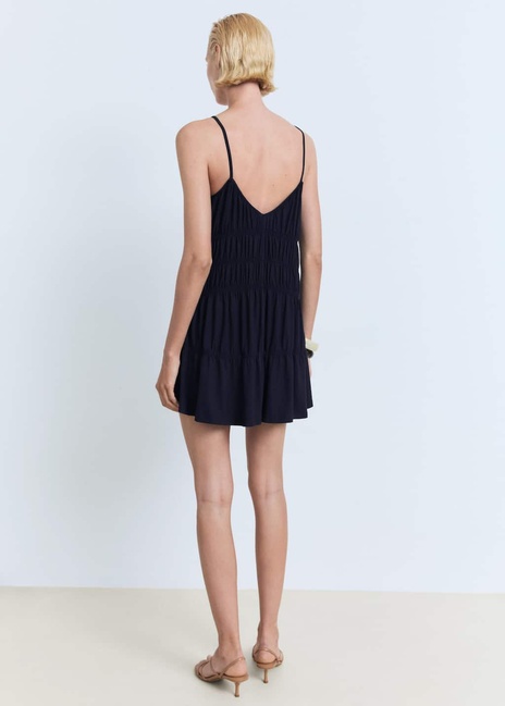 Женское синее платье Mango артикул 87018656 56 8 season Фото ракурс 2 - Женское синее платье Mango артикул 87018656 56 8 season