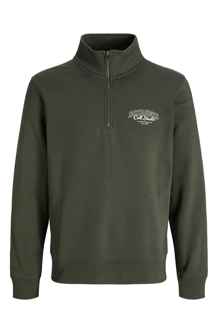 Фото ракурс 1 - Мужской зеленый джемпер Jack & Jones артикул 12278608 Duffel Bag FW2025