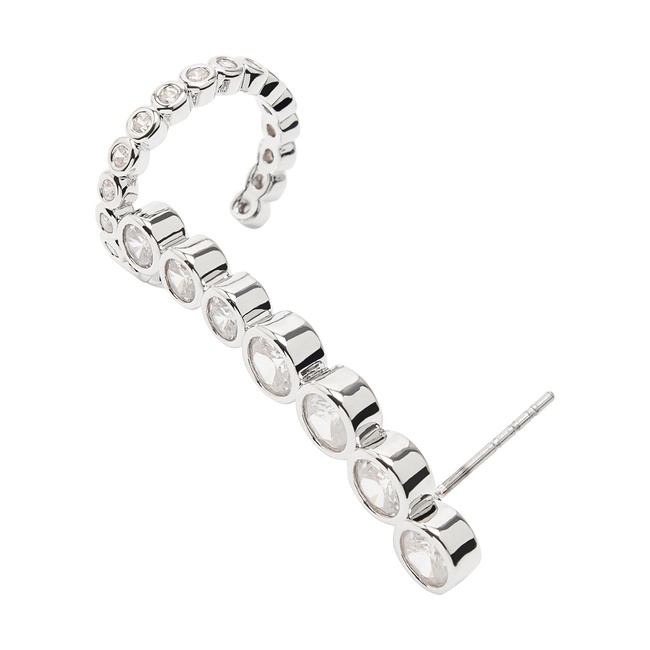 Женские серебряные серьги Parfois артикул 234186 _SV FW2025 Фото ракурс 3 - Женские серебряные серьги Parfois артикул 234186 _SV FW2025