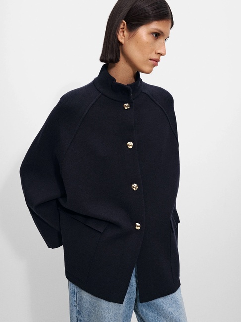 Жіноче синє пончо Parfois артикул 224828 _NV FW2025 Фото ракурс 1 - Жіноче синє пончо Parfois артикул 224828 _NV FW2025