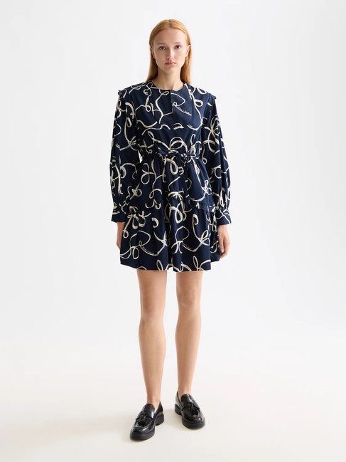 Фото ракурс 1 - Женское синее платье SCOTCH & SODA артикул UFU00974T V460 FW2025