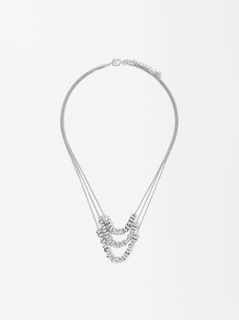 Женское серебряное ожерелье Parfois артикул 223820 _SV SS2025 Фото ракурс 1 - Женское серебряное ожерелье Parfois артикул 223820 _SV SS2025