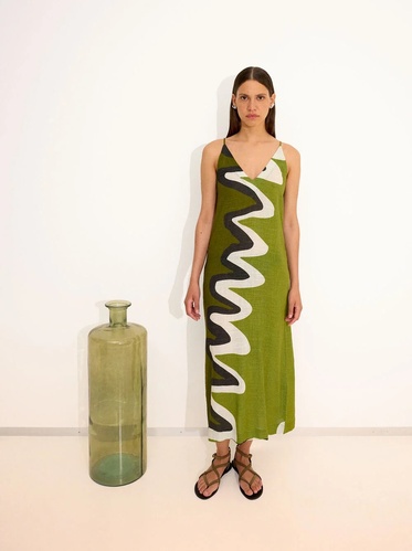Фото ракурс 1 - Жіноча зелена сукня Parfois артикул 221478 _BM FW2024