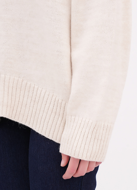 Жіночий молочний светр EQUILIBRI артикул W342 061 000 MILK FW2025 Фото ракурс 4 - Жіночий молочний светр EQUILIBRI артикул W342 061 000 MILK FW2025