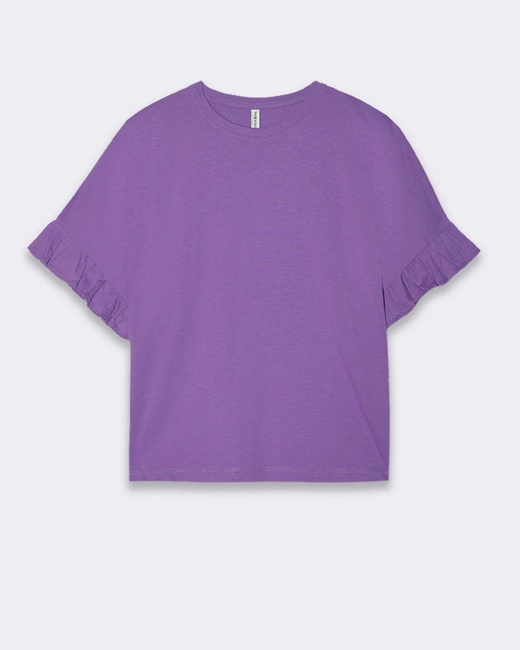 Фото ракурс 3 - Жіноча фіолетова футболка Piazza Italia артикул 50042 PURPLE SS2025