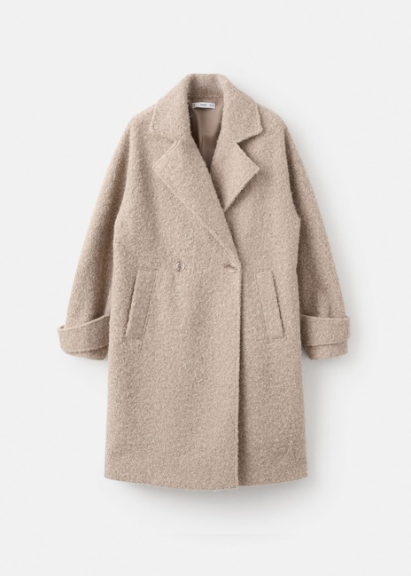 Жіноче бежевe пальто Mango артикул 27071273 08 2 season Фото ракурс 4 - Жіноче бежевe пальто Mango артикул 27071273 08 2 season
