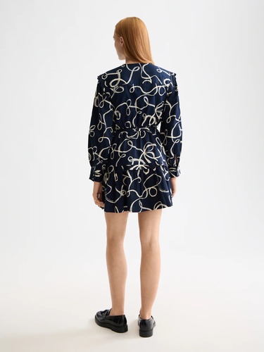 Фото ракурс 2 - Женское синее платье SCOTCH & SODA артикул UFU00974T V460 FW2025