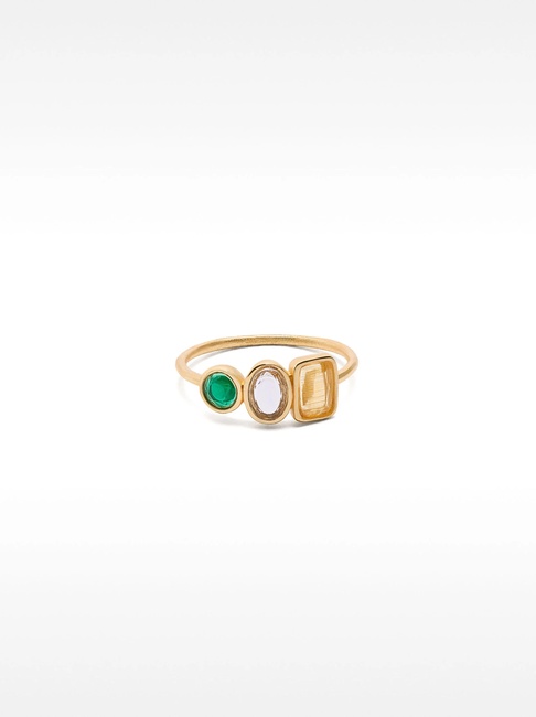 Жіноча золота каблучка Parfois артикул 235207 _HM FW2025 Фото ракурс 1 - Жіноча золота каблучка Parfois артикул 235207 _HM FW2025