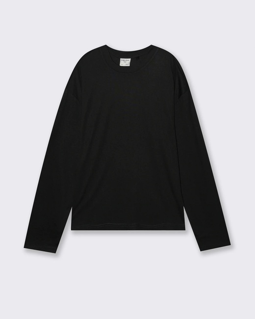 Чоловічий чорний лонгслів Piazza Italia артикул 65807 Black FW2025 Фото ракурс 1 - Чоловічий чорний лонгслів Piazza Italia артикул 65807 Black FW2025