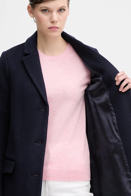 Женское синее пальто Benetton артикул 2V0PDN062 700 25A Фото ракурс 4 - Женское синее пальто Benetton артикул 2V0PDN062 700 25A