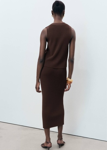 Фото ракурс 2 - Женская коричневая юбка Mango артикул 17074098 32 1 season