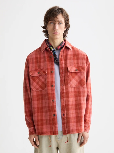 Чоловіча помаранчева сорочка SCOTCH & SODA артикул 180860 610 FW2025 Фото ракурс 1 - Чоловіча помаранчева сорочка SCOTCH & SODA артикул 180860 610 FW2025