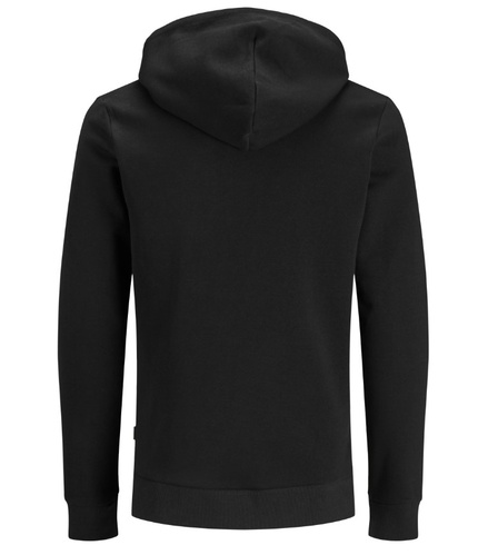 Фото ракурс 2 - Мужское чёрное худи Jack & Jones артикул 12152840 Black FW2024