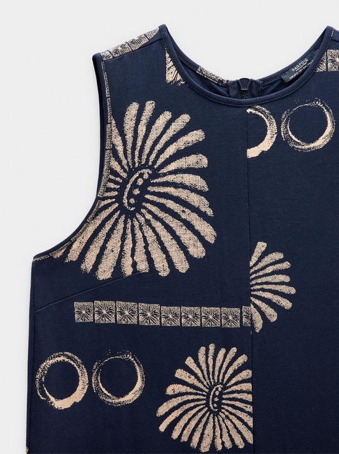 Женский синий комбинезон Parfois артикул 241770 _DM FW2025 Фото ракурс 5 - Женский синий комбинезон Parfois артикул 241770 _DM FW2025