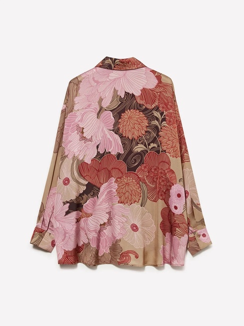 Женская розовая рубашка Sisley артикул 5IBNLQ07F 65T 25A Фото ракурс 2 - Женская розовая рубашка Sisley артикул 5IBNLQ07F 65T 25A