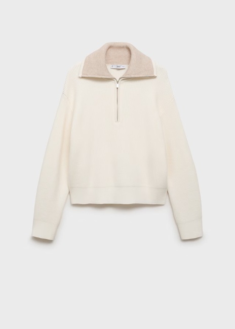 Женский бежевый джемпер Mango артикул 17024781 06 1 season Фото ракурс 3 - Женский бежевый джемпер Mango артикул 17024781 06 1 season