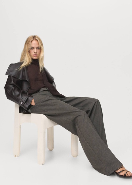 Фото ракурс 5 - Женские коричневые брюки Mango артикул 17097788 30 1 season