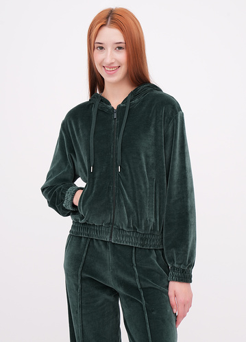 Фото ракурс 1 - Жіноча зелена олімпійка EQUILIBRI артикул W291 042 100 Green FW2025