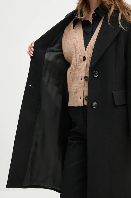 Фото ракурс 5 - Жіноче чорнe пальто Sisley артикул 2JJYLN04Z 700 25A