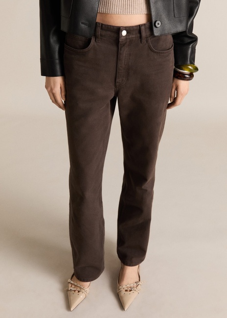 Жіночі коричневі джинси Mango артикул 87044095 32 8 season Фото ракурс 1 - Жіночі коричневі джинси Mango артикул 87044095 32 8 season