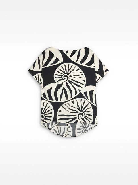 Жіноча біло-чорна блузка Parfois артикул 236658 _DM FW2025 Фото ракурс 5 - Жіноча біло-чорна блузка Parfois артикул 236658 _DM FW2025