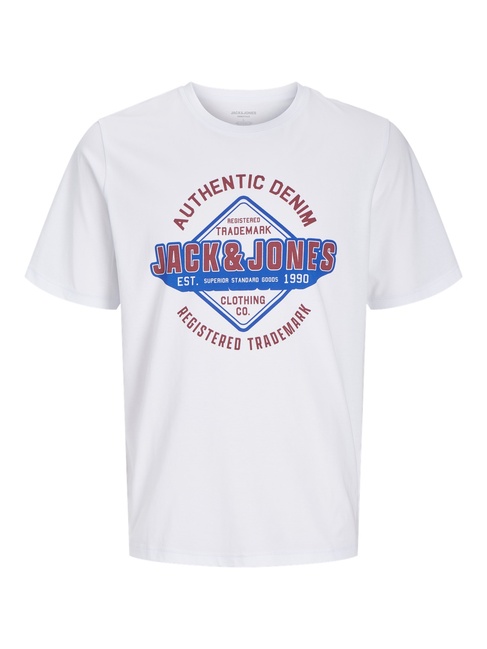 Фото ракурс 3 - Чоловіча біла футболка Jack & Jones артикул 12268267 bright white SS2025