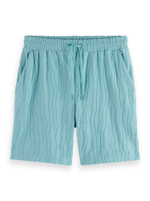 Мужские голубые шорты SCOTCH & SODA артикул 180343 410 SS2025 Фото ракурс 4 - Мужские голубые шорты SCOTCH & SODA артикул 180343 410 SS2025