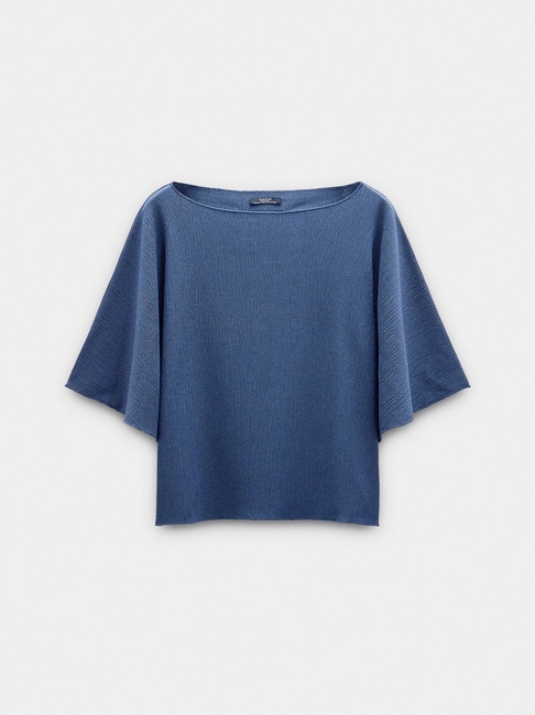 Женская синяя блузка Parfois артикул 241434 _BL FW2025 Фото ракурс 4 - Женская синяя блузка Parfois артикул 241434 _BL FW2025