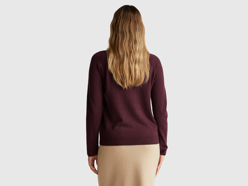 Фото ракурс 2 - Жіноча коричнева водолазка Benetton артикул 1035D2551 80V 25A