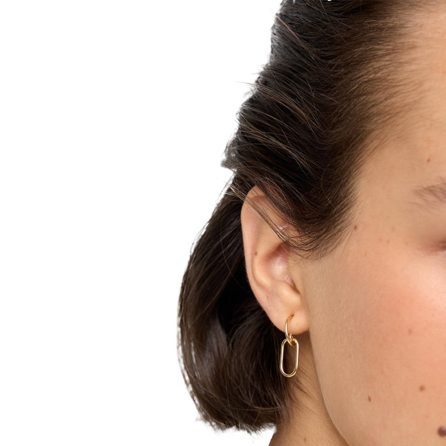 Женские золотые серьги Parfois артикул 238968 _GD FW2025 Фото ракурс 3 - Женские золотые серьги Parfois артикул 238968 _GD FW2025
