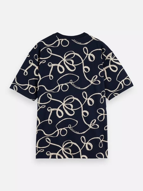 Фото ракурс 6 - Чоловіча синя футболка SCOTCH & SODA артикул 181301 401 FW2025