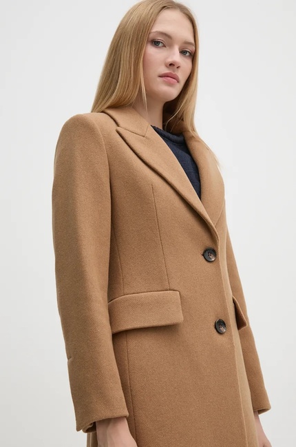 Фото ракурс 4 - Жіноче коричневe пальто Sisley артикул 2JJYLN04Z 062 25A