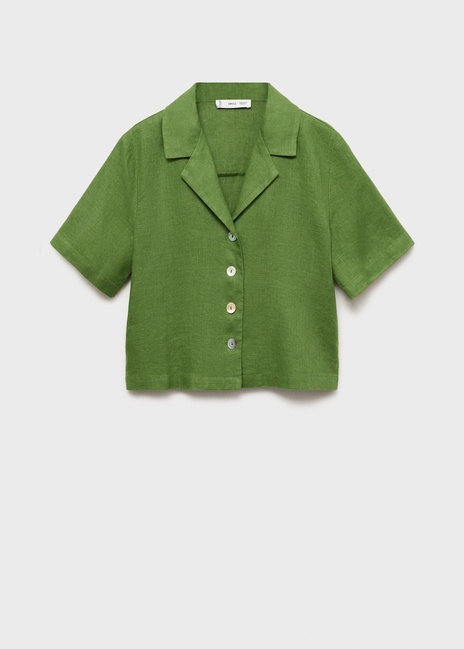 Фото ракурс 3 - Женская зеленая рубашка Mango артикул 87050591 43 8 season