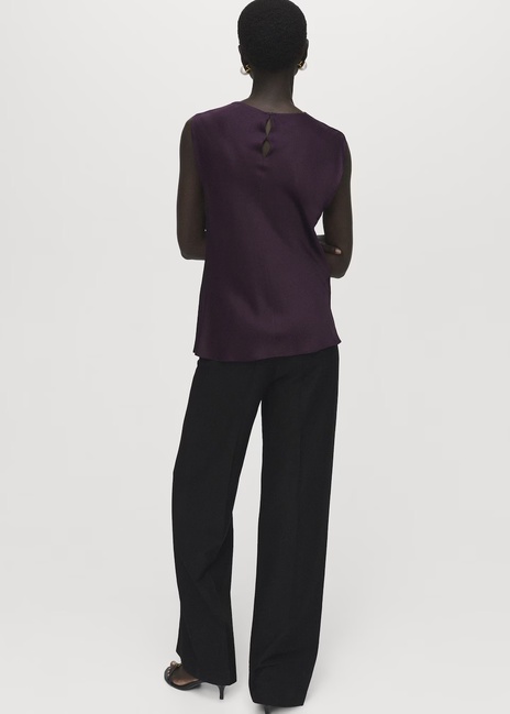 Фото ракурс 2 - Жіноча бордова блузка Mango артикул 17064092 78 1 season