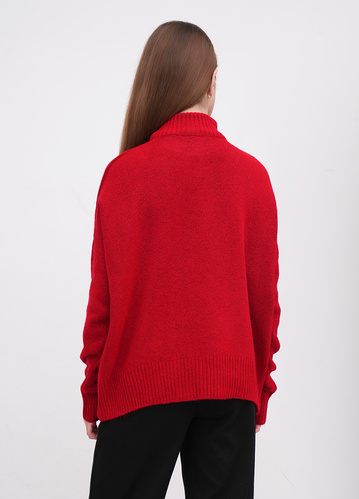 Фото ракурс 2 - Жіночий червоний светр EQUILIBRI артикул W342 055 001 Red FW2025