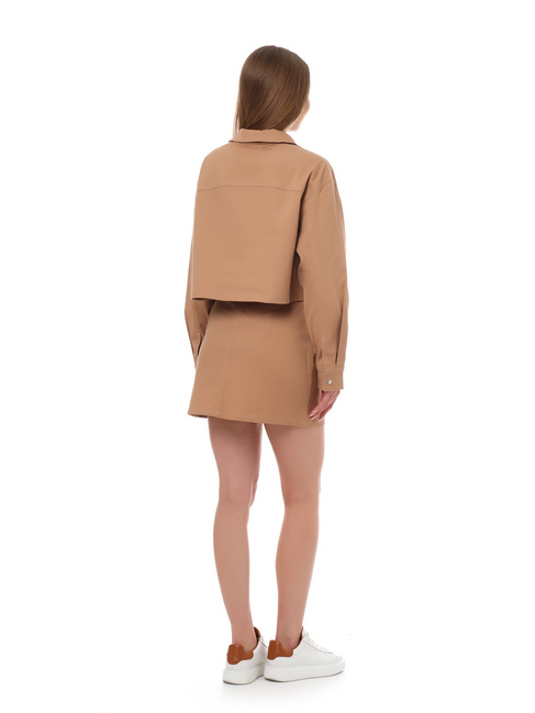 Жіноча коричнева спiдниця EQUILIBRI артикул W491 069 200 CAMEL SS2025 Фото ракурс 4 - Жіноча коричнева спiдниця EQUILIBRI артикул W491 069 200 CAMEL SS2025