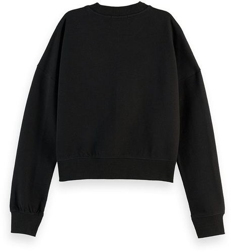 Фото ракурс 2 - Женский черный свитшот SCOTCH & SODA артикул U9E00837T U001 FW2025