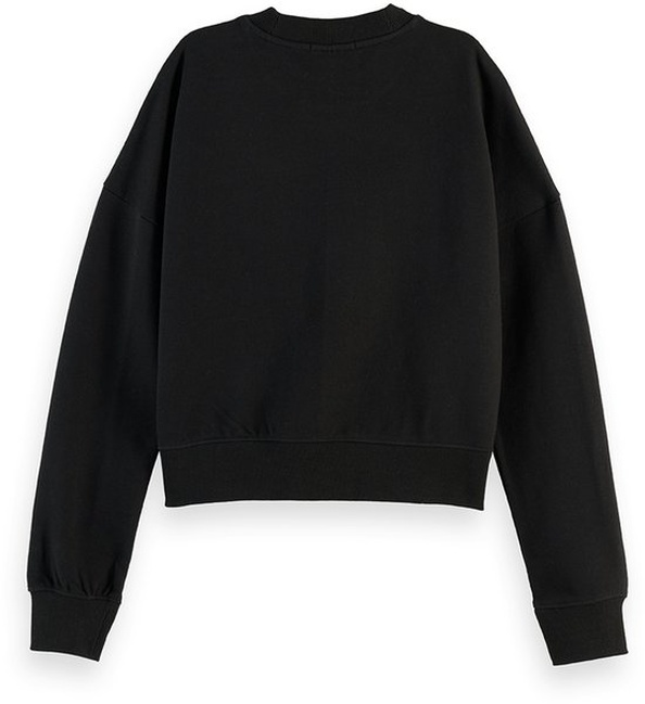 Фото ракурс 2 - Женский черный свитшот SCOTCH & SODA артикул U9E00837T U001 FW2025