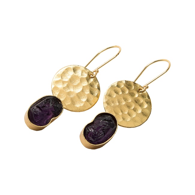 Женские золотые серьги Parfois артикул 239759 _GD FW2025 Фото ракурс 2 - Женские золотые серьги Parfois артикул 239759 _GD FW2025