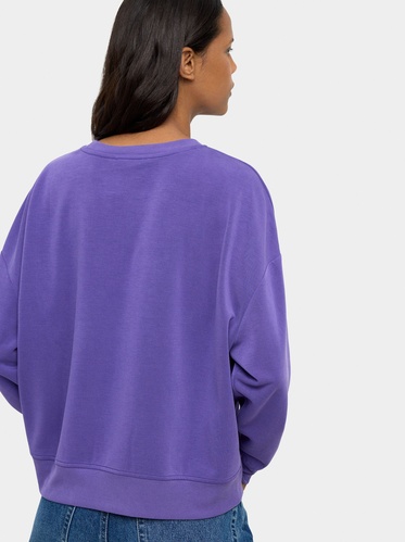 Фото ракурс 2 - Жіночий фіолетовий світшот Parfois артикул 241922 _PU FW2025