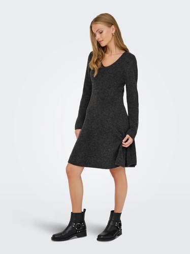 Фото ракурс 1 - Жіноча сіра сукня Only артикул 15355469 DARK GREY MELANGE FW2025