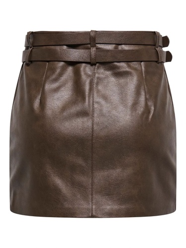 Фото ракурс 2 - Женская коричневая юбка Only артикул 15350399 Bitter Chocolate FW2025