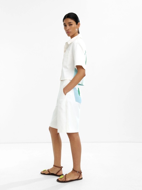 Жіноча біла сорочка Parfois артикул 235057 _WT FW2025 Фото ракурс 3 - Жіноча біла сорочка Parfois артикул 235057 _WT FW2025